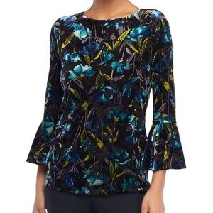 The Limited Velvet Burnout Bell Sleeve Floral Tunic Whimsigoth Fairy Boho Sz 1X